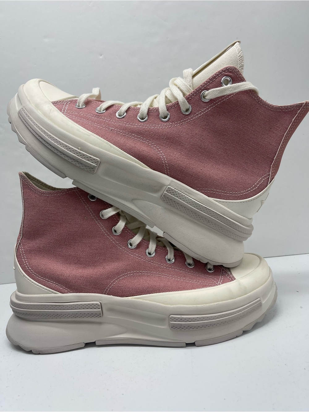 Converse Men RUN STAR LEGACY CX HI RUST PINK/PALE PUTTY/EGRET Platform Sneakers - Picture 15 of 16